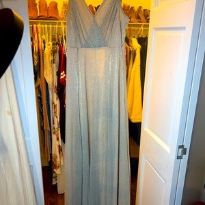 Long silverish nude dress